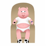 Couch Potato Pig Photo Cutouts