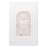 Couch Potato Pig Stationery Paper