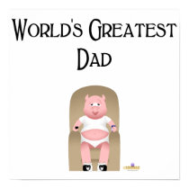 Couch Potato Pig World's Greatest Dad posters by animalacres Couch Potato Pig World's Greatest Dad posters