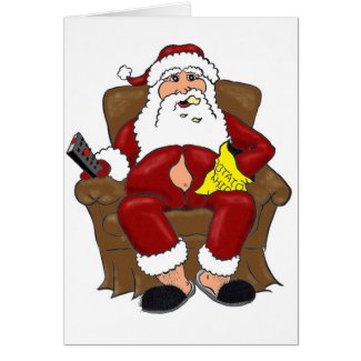 Couch Potato Santa card