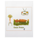 couch potato with border letterhead template