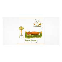 couch potato with border photo cards by animalgarden couch potato with border photo cards