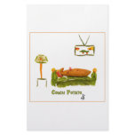 couch potato with border custom stationery