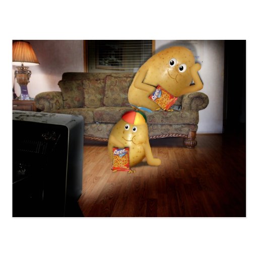 Couch Potatoes Father & Son Post Card