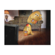 Couch Potatoes Father & Son postcards by gravityx9 Couch Potatoes Father & Son postcards