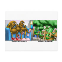 Couch Potatoes Funny Gifts Tees & Collectibles postcards