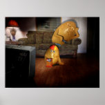 Couch Potatoes With Father Asleep on the Couch posters