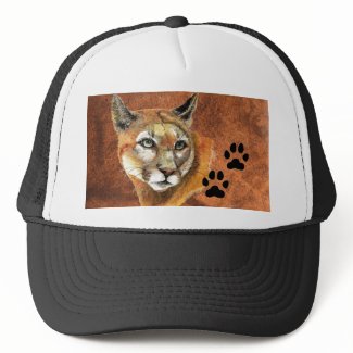 Cougar Animal Tracks Baseball Cap hat