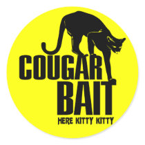Cougar Bait Round Sticker