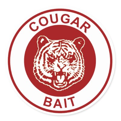 Cougar Bait Round Sticker