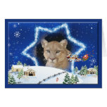 Cougar Christmas Greeting Card
