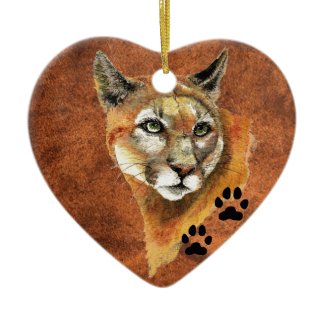 Cougar Christmas Ornament ornament