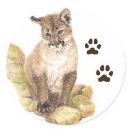 Cougar Cub Tracks sticker