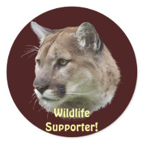 COUGAR HEAD Wildlife Supporter Stickers