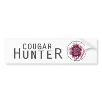 Cougar Hunter With Cougar In Scope Bumper Sticker