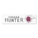 Cougar Hunter With Cougar In Scope Bumper Sticker