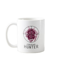 Cougar Hunter With Cougar In Scope Coffee Mugs