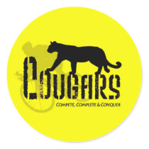 cougar logo1a yellow stickers by Mulligun41 cougar logo1a yellow stickers