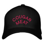 "COUGAR MEAT" embroidered on man's cap Embroidered Hats
