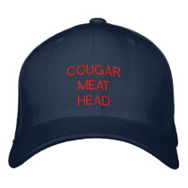 "COUGAR MEAT HEAD" embroidered on cap Embroidered Hats