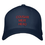 "COUGAR MEAT HEAD" embroidered on cap Embroidered Hats