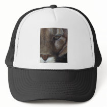 Cougar Mountain Lion Face Mesh Hats