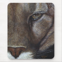 Cougar Mountain Lion Face Mousepads