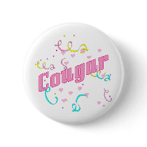 Cougar Party Pinback Button