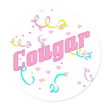 Cougar Party Sticker