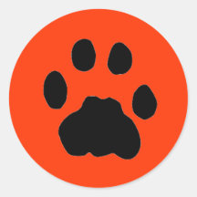 COUGAR PAW PRINT STICKERS