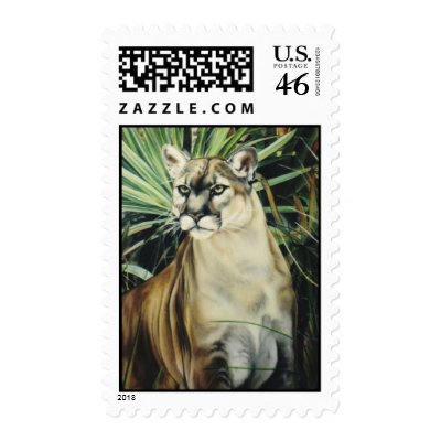 "Cougar" Postage Stamps by paintonmypaws