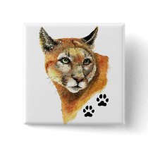 Cougar, Puma, Mountain Lion Animal Tracks Pins