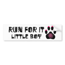 Cougar: Run For It Little Boy bumper stickers by sexycougar Cougar: Run For It Little Boy bumper stickers