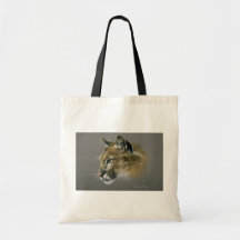 Cougar study canvas bag