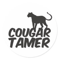 Cougar Tamer Round Stickers