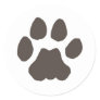 Cougar Track Round Sticker