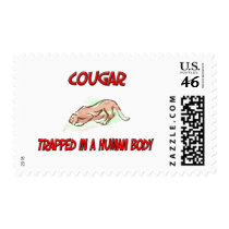 Cougar trapped in a human body postage