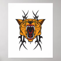 cougar tribal design print