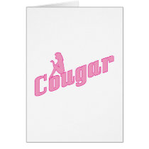 Cougar Woman Blows Kisses Greeting Cards