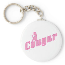 Cougar Woman Blows Kisses Keychains