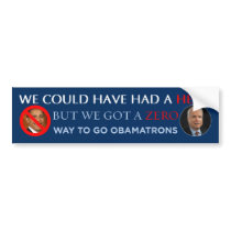 Could Have Had A Hero - Got A Zero Bumper Sticker bumper stickers by monkeyclown Could Have Had A Hero - Got A Zero Bumper Sticker bumper stickers