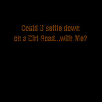 Could U settle down on a Dirt Road...with Me? t-shirts
