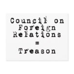 Council on Foreign Relations = Treason Post Card