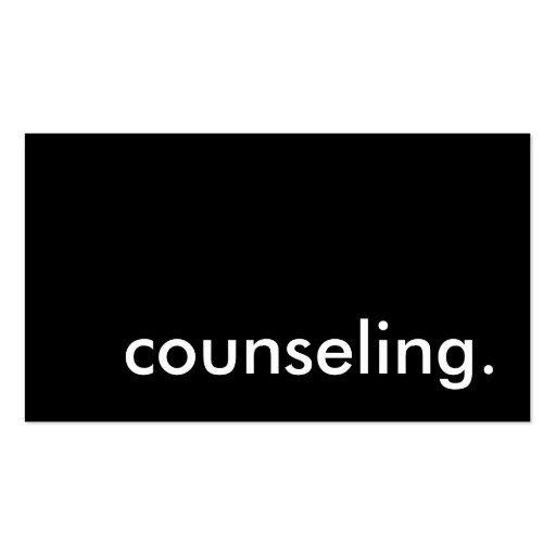 counseling. business cards