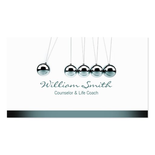 Counselor & Life Coach Business Card Template (front side)