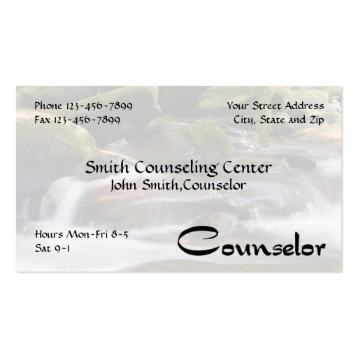Counselor Psychologist Mental Health Business Card