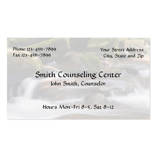 Counselor Psychologist Mental Health Business Card