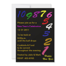 Count Down New Year's Invitation