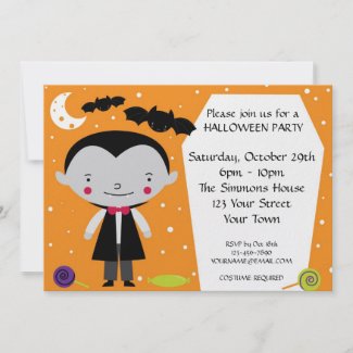 Count Dracula Halloween Party invitation