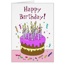 Count the Candles Birthday! Cake cards